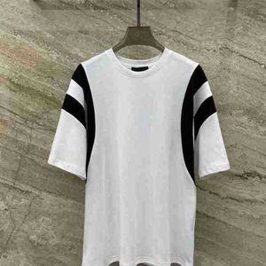 T-shirt Femme Designer 23 Printemps/été Nouvelle Collection Sports Classique Noir et Blanc Contraste Manches Courtes C74G