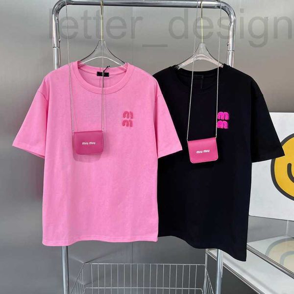 Diseñador de camiseta de mujer Diseñador de camiseta Mujer Toalla Letras bordadas Camisetas Algodón Cuello redondo Manga corta Moda suelta Verano Señoras Tops