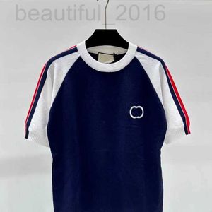 T-shirt féminin Designer haut de gamme Vêtements pour femmes 23 NOUVEAU SPOST SPORTS PULAT BLUE T-shirt à manches courtes lâche et polyvalent D5TB