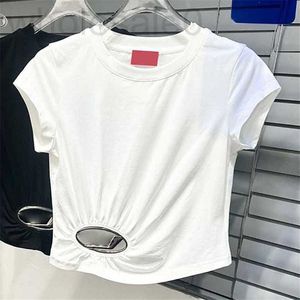 Vrouwen T-shirt Designer Brief Hollow Out T-shirts Voor Vrouwen Luxe Designer Casual Zomer Tees Korte Mouw Tops Shirt 3TYD