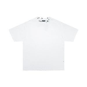 Dames T-shirt designershirt, lente/zomer nieuwe stijl, eenvoudig en veelzijdig, verweerd ontwerp, Aziatische maat XS-L met korte mouwen