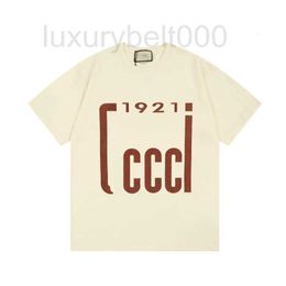 Damen T-Shirt Designer Simplified Letter 1921 Bedrucktes Rundhals-Paar-Kurzarm-T-Shirt VKJA