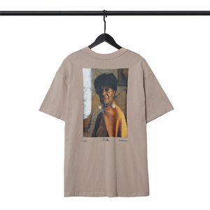 Tshirt de créateur de t-shirts pour hommes pour hommes et femmes, même cou de coton à manches courtes courtes, modèle de figure de lettre, tendance de la rue haute