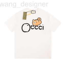Dames T-shirtontwerper Verified-versie, correct luxe mode-item, schattige en huisdierletter Cartoon kortmoetige T-shirt, veelzijdige hoogwaardige voor zomerkoppels Eweo