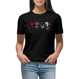 Dames t-shirt duivels nachtmaskers t-shirt dierenprint shirt voor meisjes Koreaanse mode strakke shirts voor vrouwen T240510