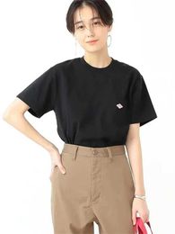 T-shirt pour femmes exporté vers le Japon Femmes Pure Broderie de coton Pure Slve T-shirt Loose Round cou Pocket Ts White-apricot Black Style T240515
