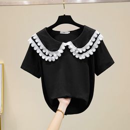 Dames T-shirt Fashion T-shirt Pulovers Tops Koreaanse vintage esthetische korte mouw Casual dames t-shirt zomerkleding grafisch XL-4XL 230414