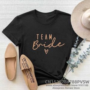 T-shirt féminin T-shirt d'équipe féminine T-shirt Girl Bride Devey Team Evjf Bachelor Party Bride Wedding TOP TEEL2405