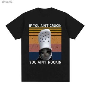 Dames t-shirt grappig huilende katten croc meme grafisch t shirt heren kleding katoen korte mouw t shirts unisex casual mannen plus size t-shirt topsl2403