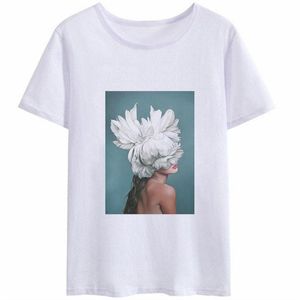 T-Shirt Femme Drôle T-shirts Pour Femmes Grunge Esthétique Sexy Fleurs Plume Imprimer Graphique Décontracté À Manches Courtes T-shirts Chemise Femme Vêtements