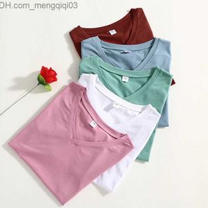 T-shirt femme GIGOGOU T-shirt femme solide 98% coton S-3XL T-shirt haut de gamme T-shirt femme Slim Fit été manches courtes femme Z230713