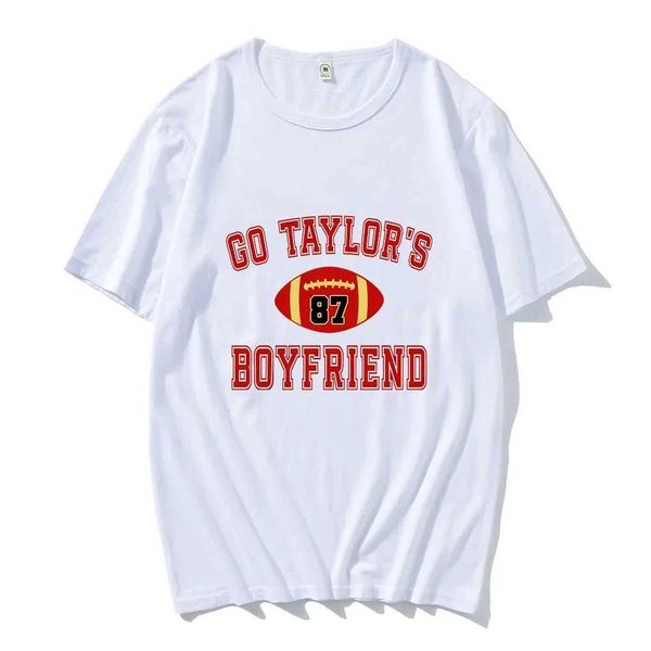 T-shirt féminin Go Taylors Boyfriend 87 Football T-shirt Men de femmes Vêtements Strt TS T-shirt graphique pour les fans Coton Casual Top Y240506