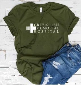 T-shirt féminin T-shirt Grey Sloan Memorial Hospital Grays Anatomy Femmes Crop Top Tenues graphiques décontractées Soft Creative Short Slve Y240509