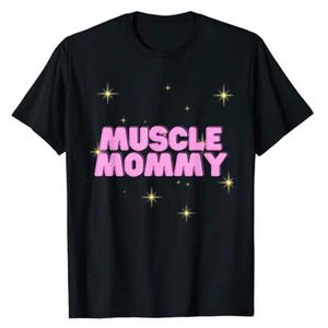 T-shirt pour femmes Muscle Maman Mom Pompe Cover Womens T-shirt Y2K Top Sadings Lettre de devis imprimé T-shirt Mothers Mothers Mother Mothers Wife Giftl2403