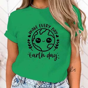 T-shirt féminin Shirt Hot Shirt Faire un jour de la terre de la Terre Earth