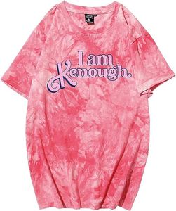 Camiseta de mujer Soy suficiente Tie Dye Camisas Cuello redondo Manga corta Soy Kenough Camiseta unisex estampada 230826