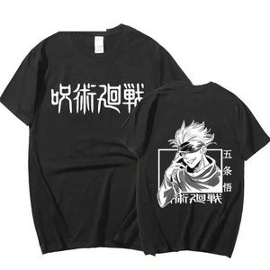 T-shirt pour femmes anime japonais jujutsu kaisen plus taille t-shirt satoru gojo imprimement tshirt harajuku hommes femmes t-shirts à la mode confortables T240510