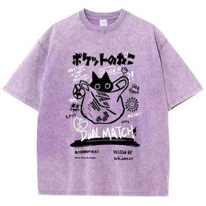 T-shirt féminin japonais harajuku kaii chat t-shirt t-shirt respirant t-shirts mode haut cool t-t-shirt thes respirant s-xxxl tshirts women d240507