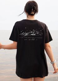 T-shirt femme Jika Bintang Dibuat untuk Menyembah Ayat Alkitab Kristen Iman Wanita Atasan Lengan Pendek Kaus Leher O 100 Katun Mode Streetwear 230515