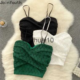 Dames T-shirt Joinyouth Y2k Crop Tops Sexy Dames Sling Tuniek Mode Tanks 2023 Dameskleding Koreaanse Club Tees Slim Backless Camisole J230627