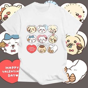 Dames T-shirt Kawaii Chikawa Rabbit Print Tennagi Cos Rabbit Dog Damesshirt Anime Patroon Bedrukt T-shirt Harajuku Dames Korte mouwen Top 240322