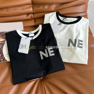 Dames t-shirt letters print t shirts vrouwen zomer ademende ts korte slev t shirt casual stijl luxe t y240429u3cm