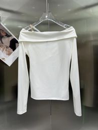 T-shirt pour femme Chemise à manches longues Femmes Yoga Sports Tops Fiess Chemises Longueur couvrant les fesses Sweatshirts Super Doux Coupe décontractée Automne et