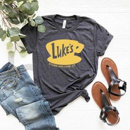 Dames T-shirt Lukes Diner Shirt Gilmore Girl Star Hollow T-shirt Coff Lover T-shirt TV-programma Geïnspireerd Unisex Short Slve TS Fans Merch T240507