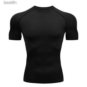 T-shirt Femme Hommes Courir Compression T-shirt Court Sle Sport Tees Gym Fitness Sweat Jogging Survêtement Homme Chemise Athlétique Tops 240311