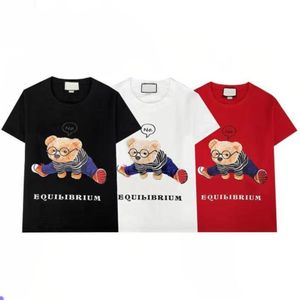 Dames T-shirt Heren Dames Milan Designer T-shirts Teddybeer Gedrukt Mode heren T-shirt Topkwaliteit Katoen Casual T-shirts Korte mouw Luxe T-shirts voor koppels