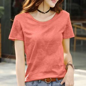 Women's T-Shirt MRMT 2023 Brand New Womens T-Shirt Pure Cotton Slub Ladies Women T Shirts Loose Breathable Woman T-Shirts Casual Tops Tee shirt P230515