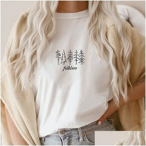 Dames T-shirt Muziek Damesmode T-shirts Folklore Dames Katoen Oversized Grafisch T-shirt Gothic Hip Hop Kleding Drop Delivery Kleding Otbpn