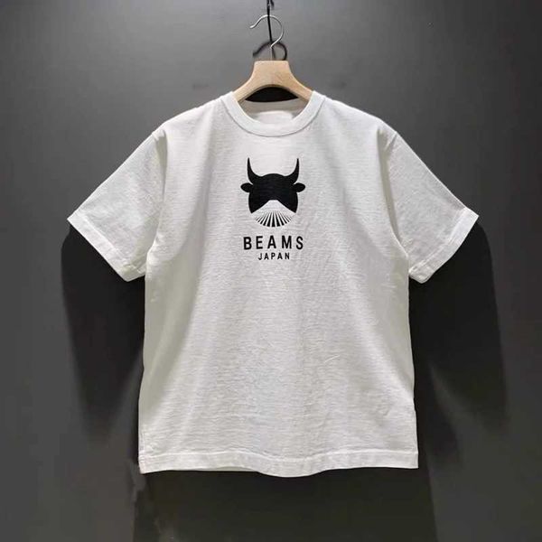 T-shirt femme Ox-head Mount Print Beams T-shirts Japonais Populaire Street Fashion Tops Tees Pur Coton Respirant POUTRES JAPON Vêtements J240309