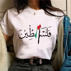 T-shirt féminin Palestine t Womens Summer Tshirt Womens Anime Y2K Designer Clothing T240513