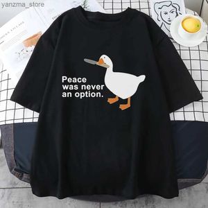 T-shirt pour femmes Peace n'a jamais été une option kawaii drôle imprimé femme t-shirt cool strt t-shirt soft respirant t vêtements vintage t-cou tshirt y240420z3oh