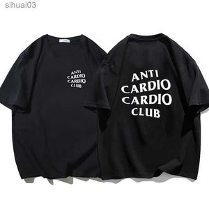 T-shirt féminin plus taille anti cardio club t-shirt gym de gym de vie imprimé t-shirt coton tshirt pour femmes vêtements vêtements oversize tee mâle