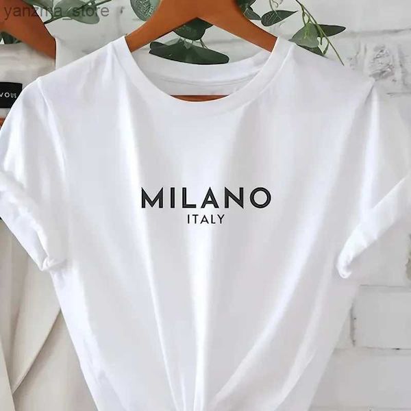 T-shirt pour femmes Plus lettre de taille imprimé en délocyline T-shirt printemps / été décontracté short sve t-shirt pour femmes Valentin Day Y240420