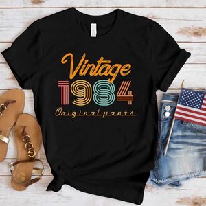 Dames T-shirt (premium T-shirt) Nieuwe vintage 1984 Print T shirts vrouwen casual ronde nek