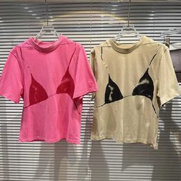 T-Shirt femme PREPOMP 2023 été nouvelle Collection manches courtes col rond imprimé fleuri T-Shirt femmes GH988 J240306 J240309