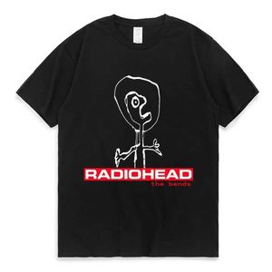 Dames T-shirt Radiohead The Bends T-shirt Men Women Cotton T Strtwear Hip Hop Short Slve T-shirts 2024 Zomertrend kleding Tops Y240506