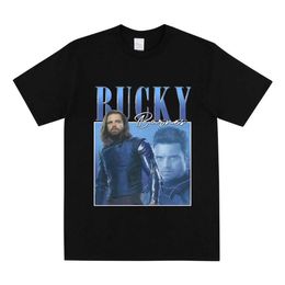 T-shirt féminin Retro Bucky Barnes T-shirt Barnes 1917 Winter Soldier Shirt Cool Sebastian Stan Graphic T-shirt Superhero Unisexe T-shirt Fan TOPL2405