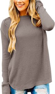 Dames t-shirt rib pullover trui klassieke elastische vaste kleur lange mouw v-neck truien