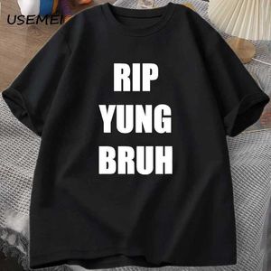 Dames t-shirt rip yung Bruh t-shirt Lil Tracy meme peep t-shirt grappige zomer katoen t-shirt tes oversized t-shirts yung lean tees streetwear 240423