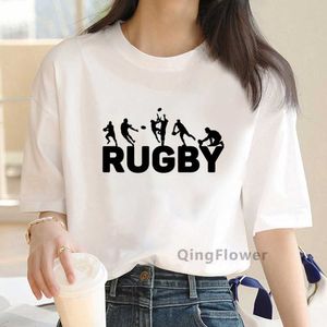 Vrouwen T-shirt Rugby tshirt vrouwen Japanse t-shirt vrouwelijke manga ontwerper grafische kleding