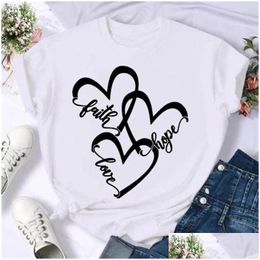 T-shirt pour femmes à manches courtes papillon arc sucré fleur flore flore été femme imprimement t-shirt féminin top t-shirts dessin animé graphique t otdzj