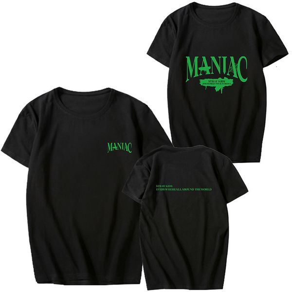 T-shirt femme Stray Kids MANIAC t-shirts SKZ Maniac Album t-shirt Coton Premium Quality Kpop Fans tees 230307