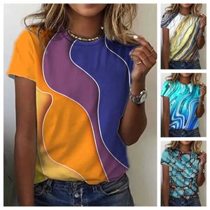 T-shirt pour femmes Summer 3D Fashion T-shirt à manches courtes en vrac