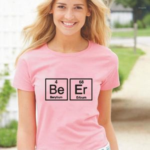 T-Shirt Femme Été Parodie Tableau Périodique De La Bière T Shirt Femmes Tops Drôle Harajuku Tee Femme À Manches Courtes Casual Camisas De Mujer