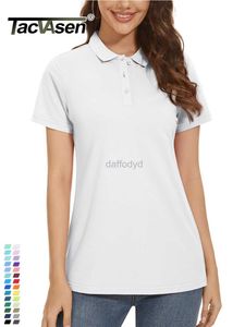 Dames T-shirt TACVASEN 3-knops poloshirt Dames korte mouwen, katoen, casual hals, golfpoloshirt, vochtinbrengende wilgentrekbloem, tee-top 240322