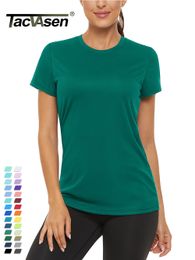 T-shirt femme Tacvasen été T-shirt décontracté UPF 50 séchage rapide peau pour femme crème solaire T-shirt en plein air course natation sport T-shirt haut 230407